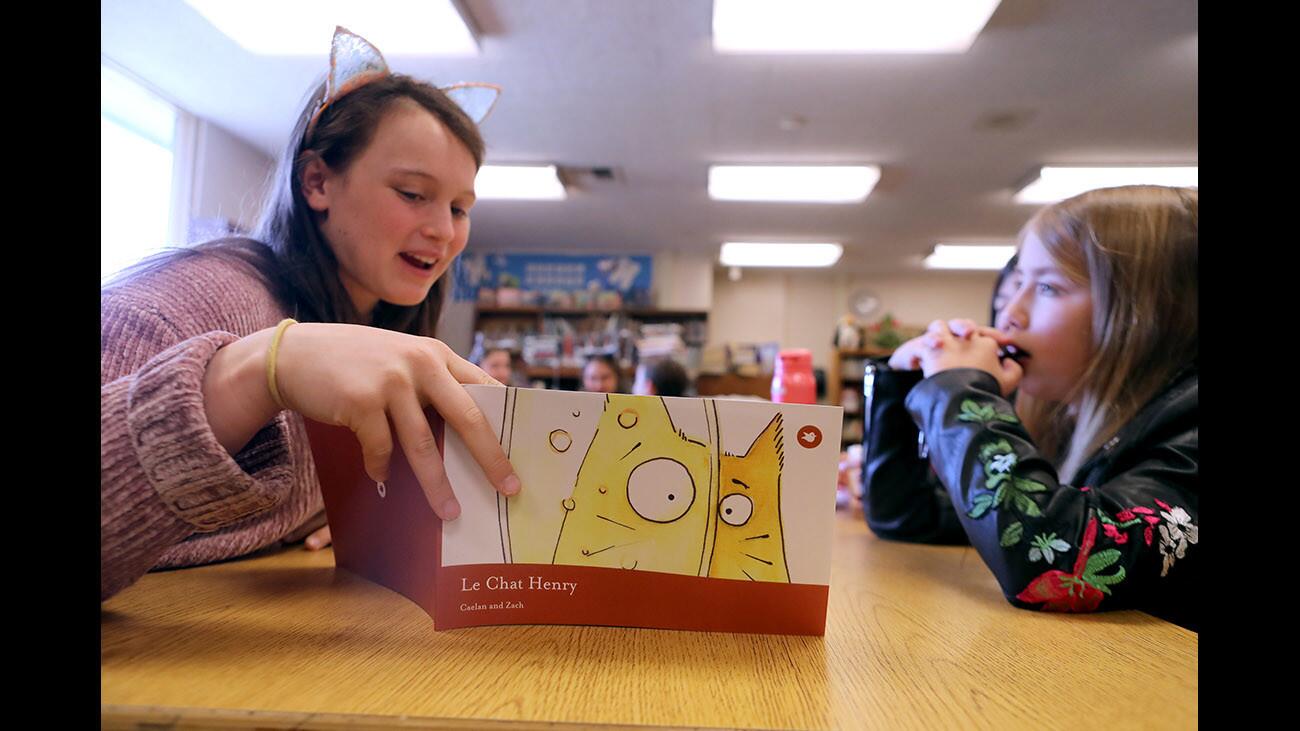 Photo Gallery: La Cañada High students read French books they created in class