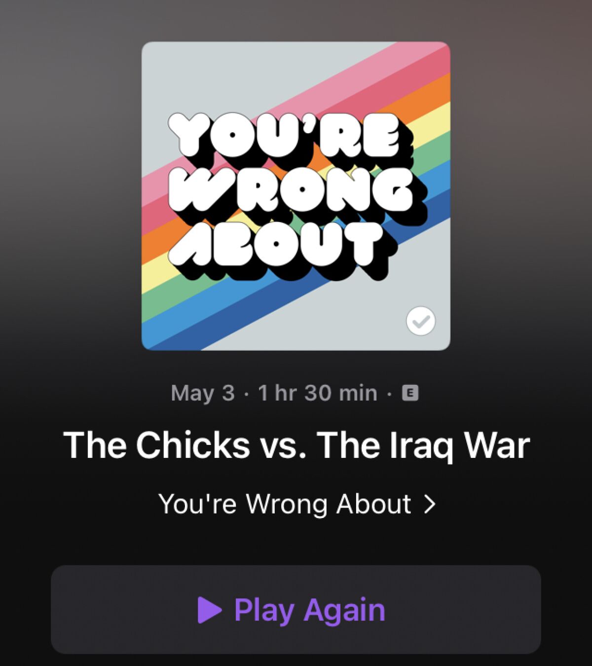 A screenshot of Michael Hobbes and Sarah Marshall's "You're Wrong About" podcast.