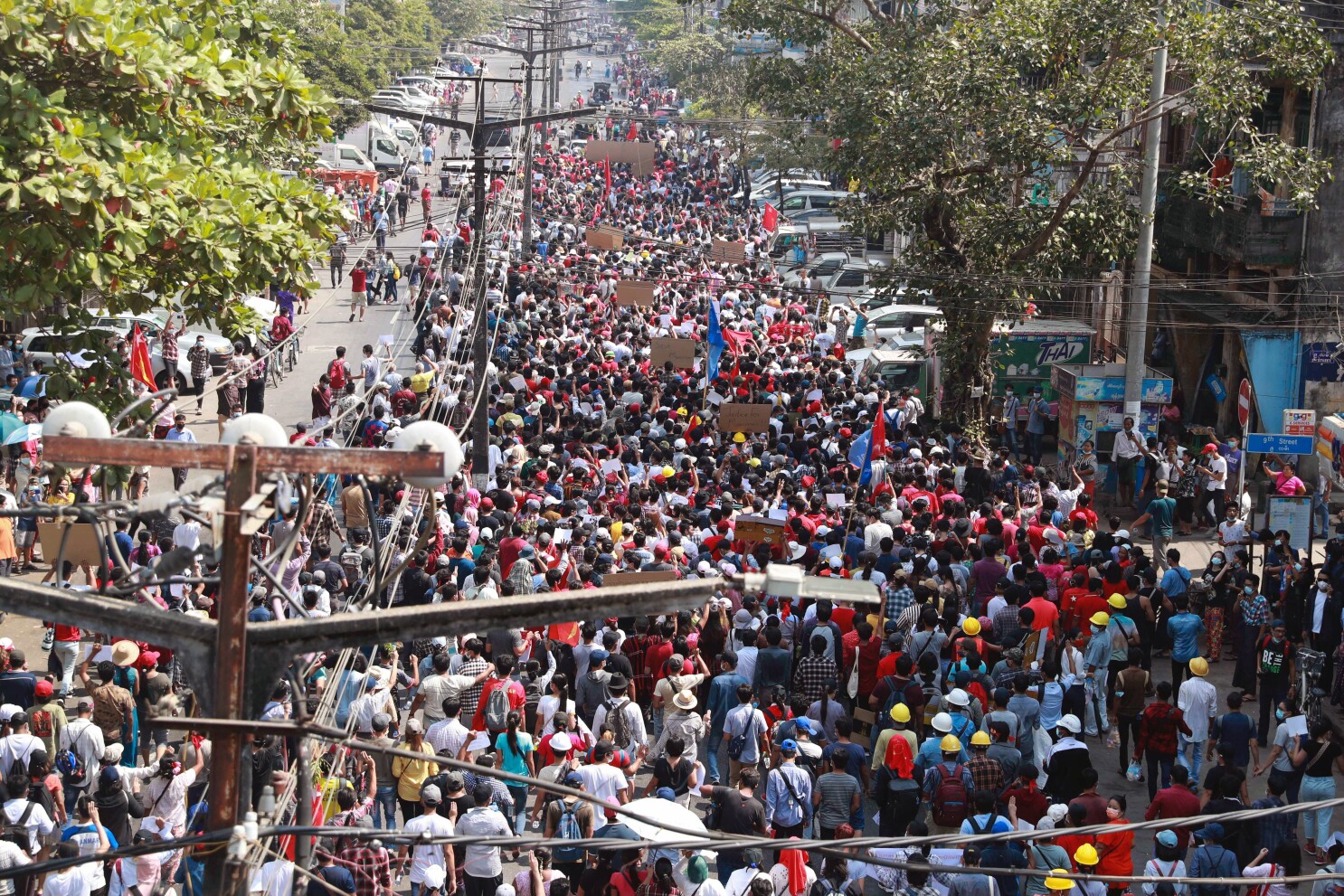 Internet Access Restored As Myanmar Coup Protests Grow The San Diego Union Tribune