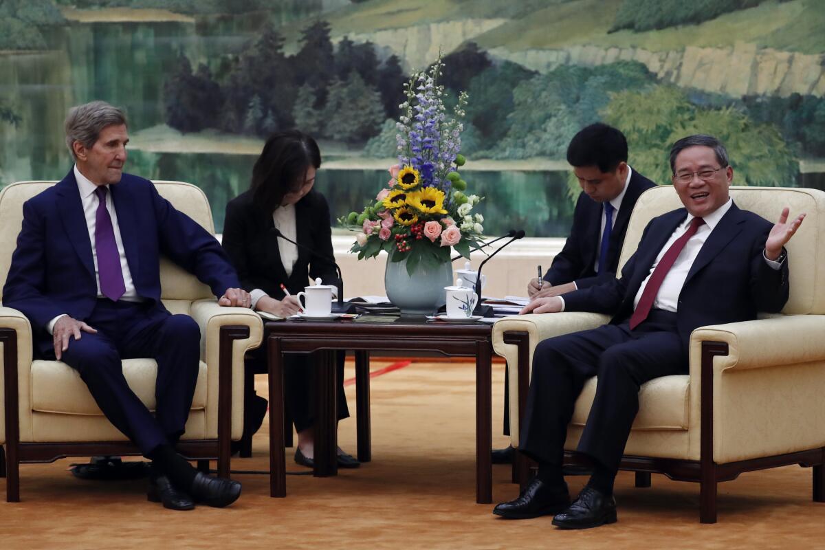 U.S. climate envoy John F. Kerry meeting with Chinese officials