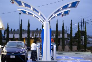 Fountain Valley, CA - June 14: Hydrogen cars fueling up at TrueZero in Fountain Valley Wednesday, June 14, 2023. (Allen J. Schaben / Los Angeles Times)