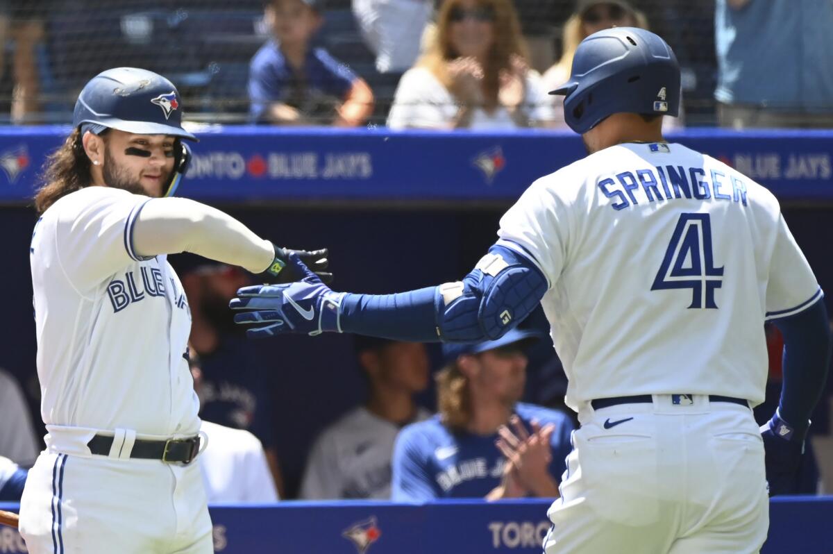 Springer hits 55th career leadoff homer as Blue Jays rout