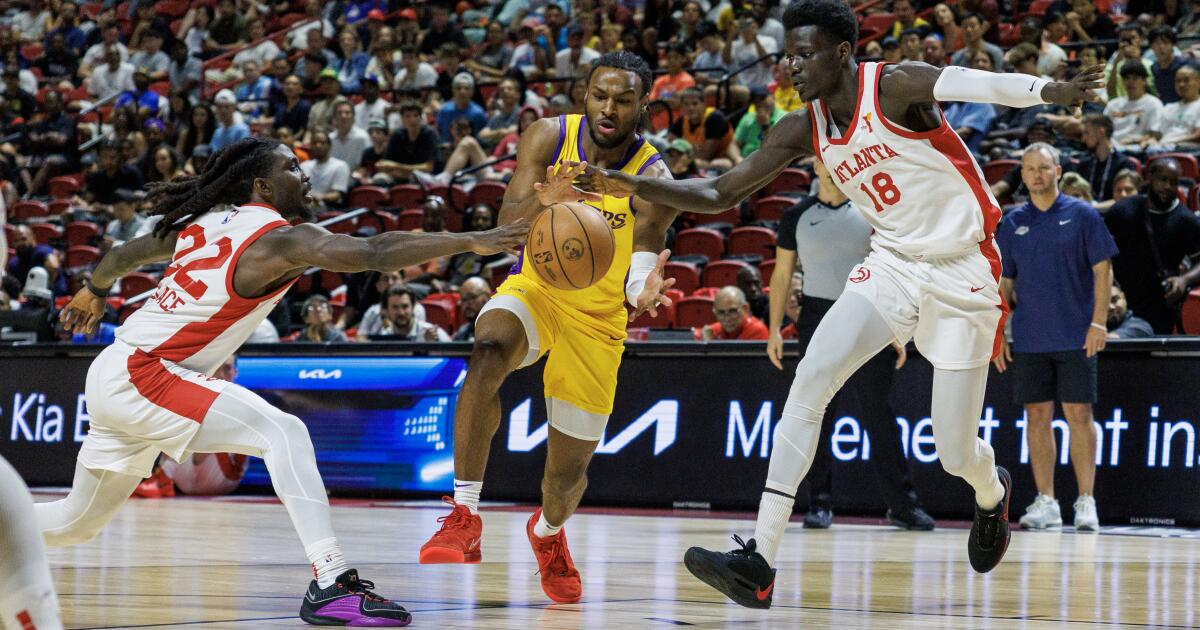 Bronny James has solid game as Lakers get first Summer League win