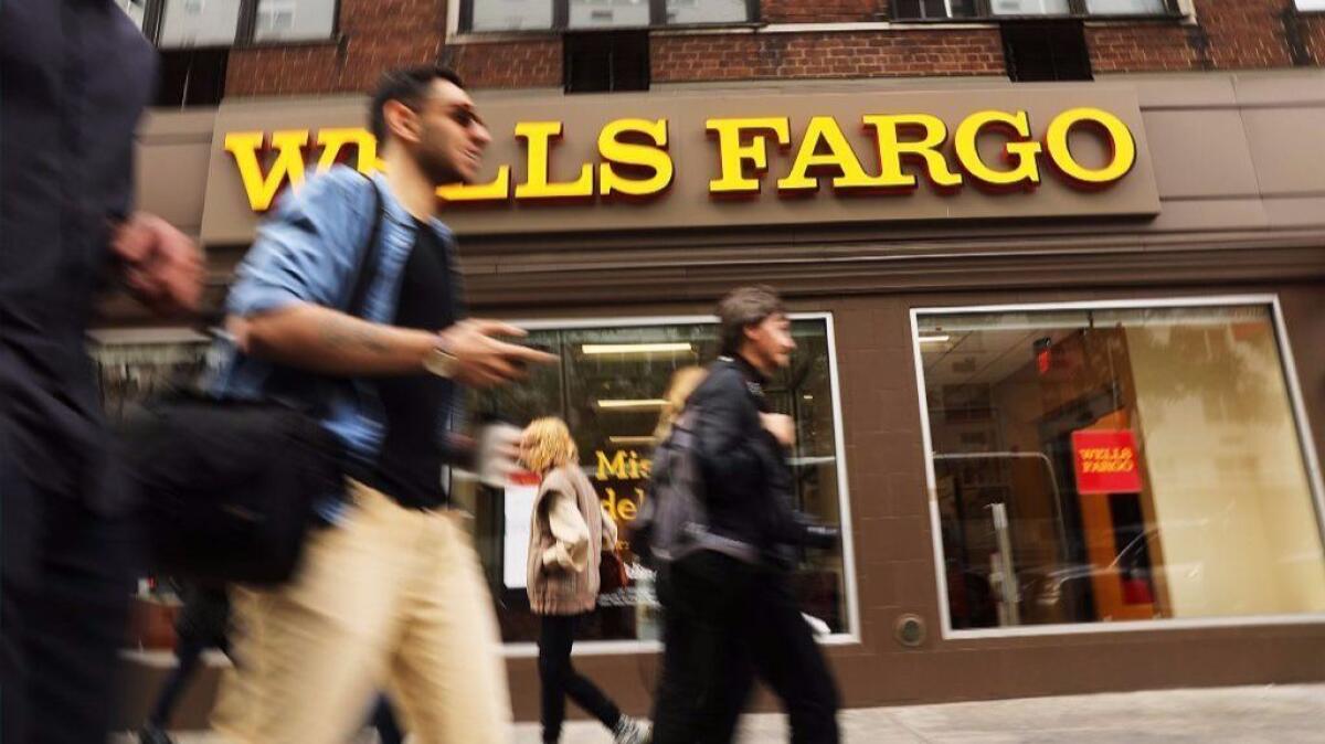 A Wells Fargo bank branch in New York City.