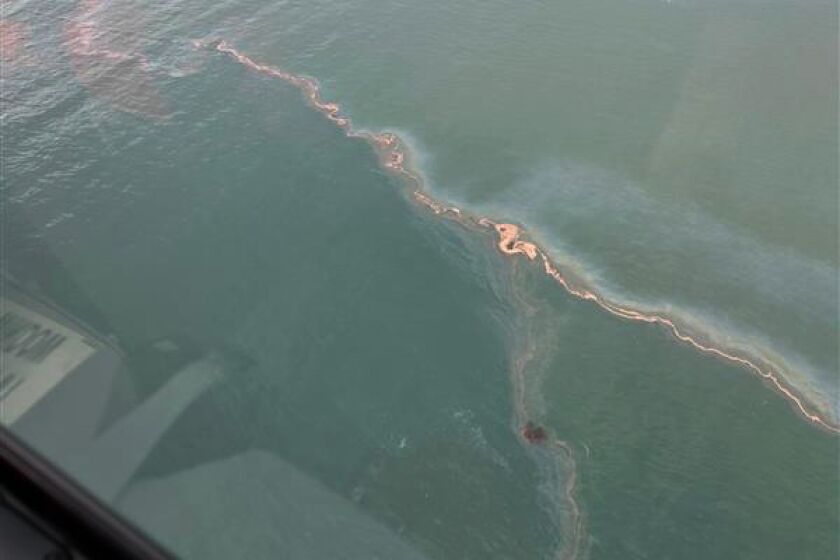 United States Coast Guard pollution responders are coordinating with partners in response to an oil sheen reported off Summerland Beach, Friday. The sheen is approximately 5 nautical-miles off shore and its cause is unknown at this time.