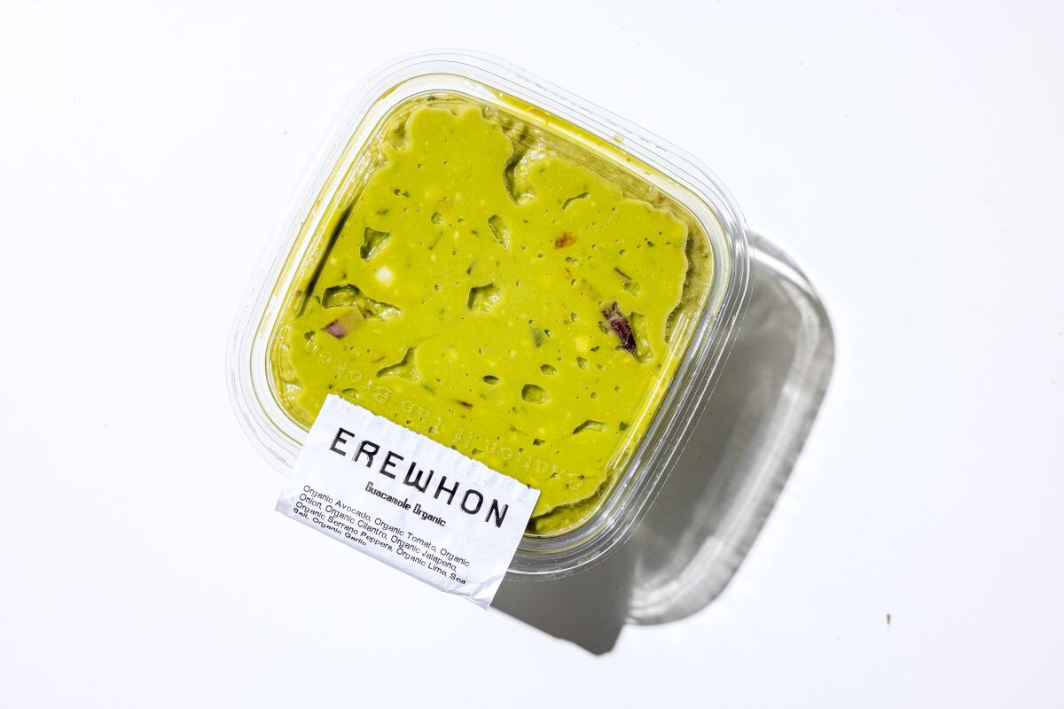 LOS ANGELES, CALIFORNIA, Feb. 3, 2022: Erewhon Organic Guacamole for guacamole Taste Test story photographed