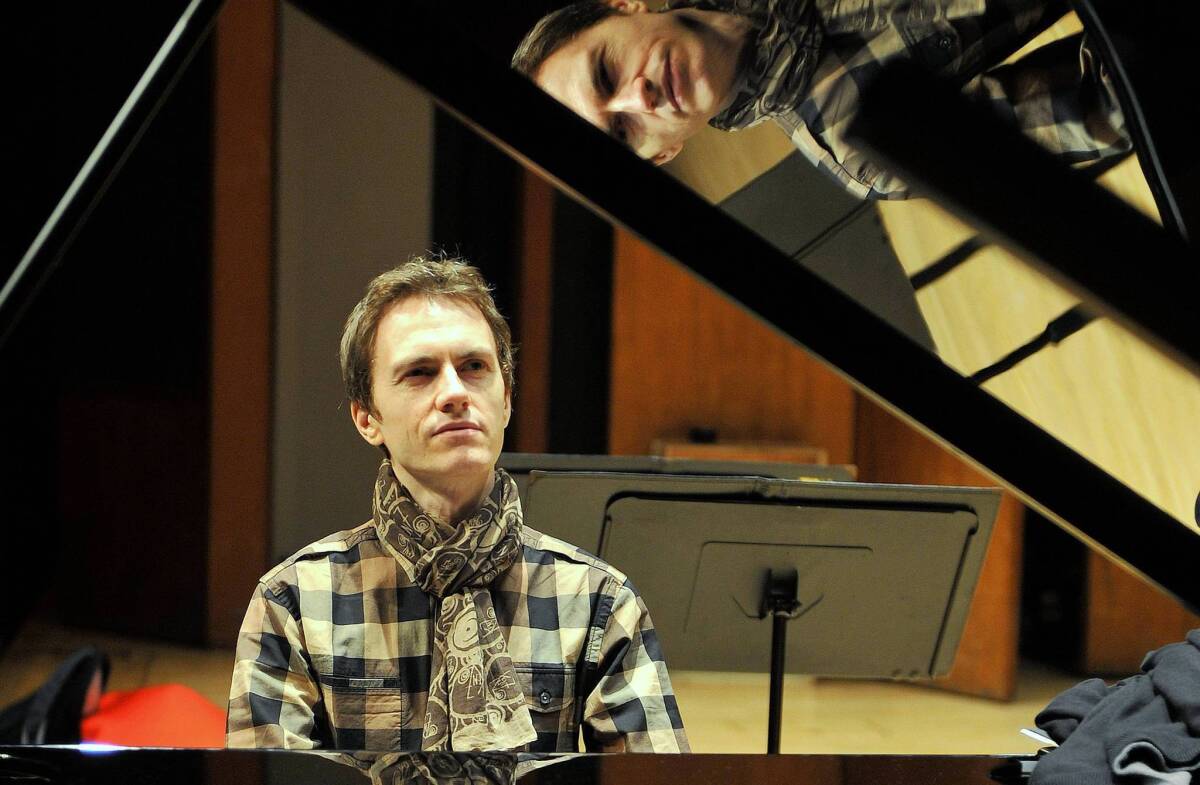 French pianist Alexandre Tharaud plays during a rehearsal in 2011.