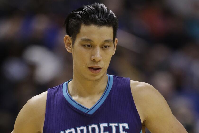 “I thought it was a chance for me to stand up for Asians,” Torrance-born Jeremy Lin said of his tweet about Chris Rock's Asian joke. The former Laker, whose parents are from Taiwan, plays for the Charlotte Hornets.