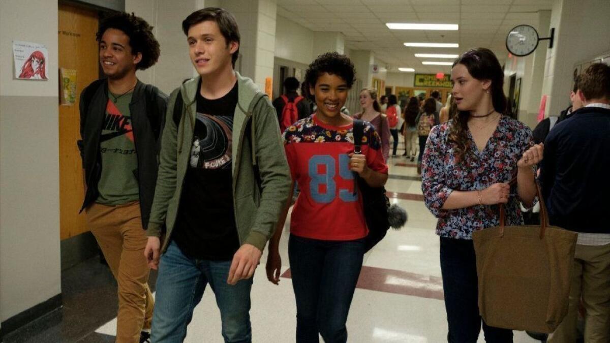 Starring with Keiynan Lonsdale in "Love, Simon," from left, Jorge Lendeborg, Nick Robinson, Alexandra Shipp and Katherine Langford.
