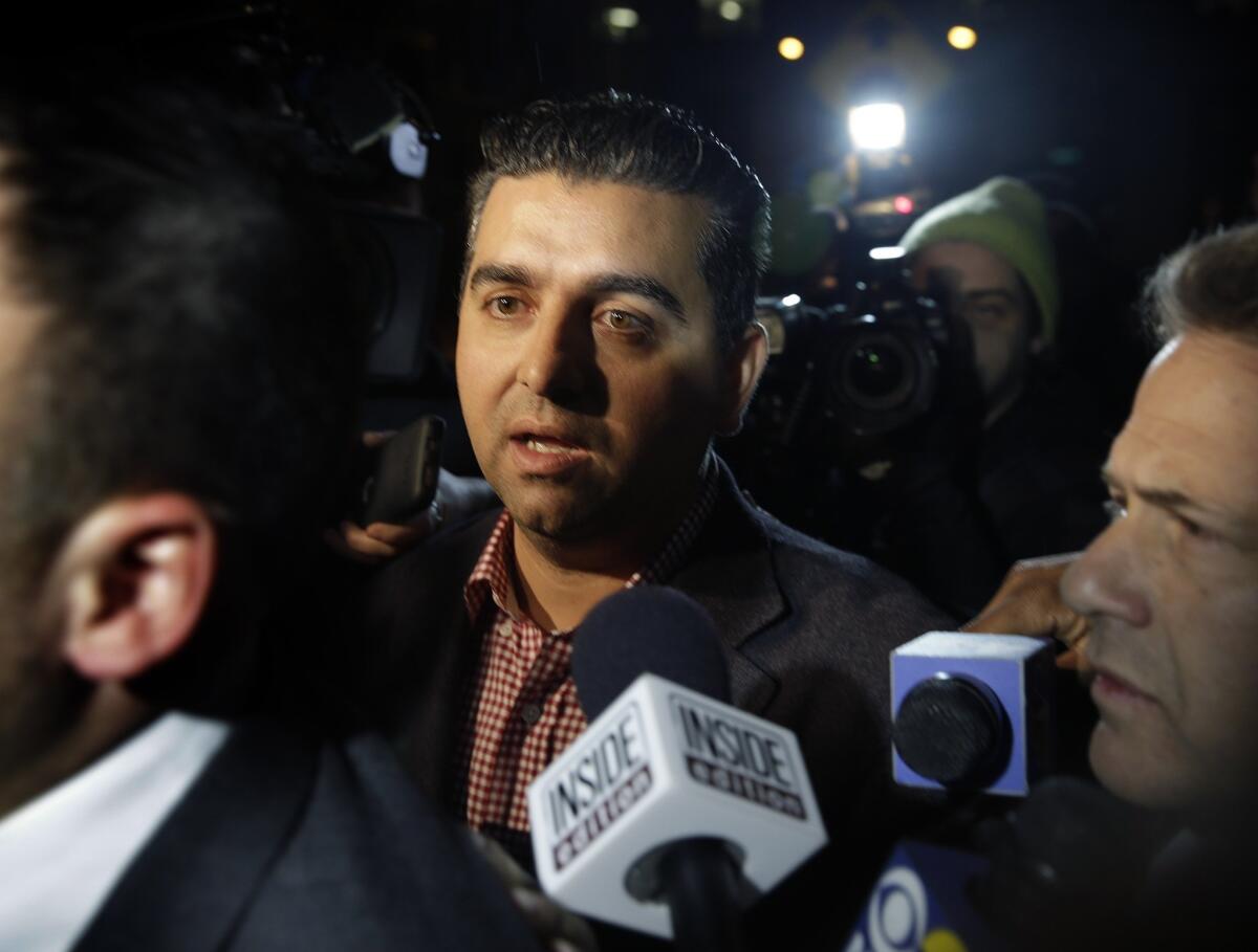 "Cake Boss" star Bartolo "Buddy" Valastro leaves criminal court in New York on Nov. 13.