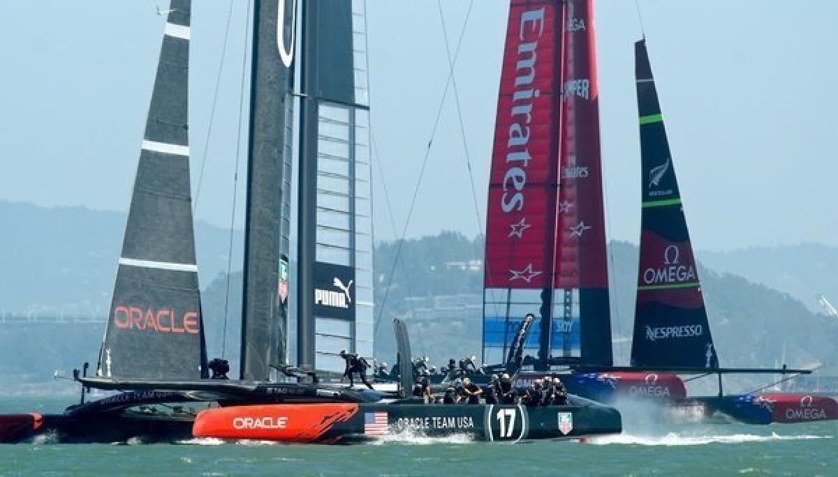 No matter what happens, the America's Cup finale between the U.S., left, and New Zealand will be historic.