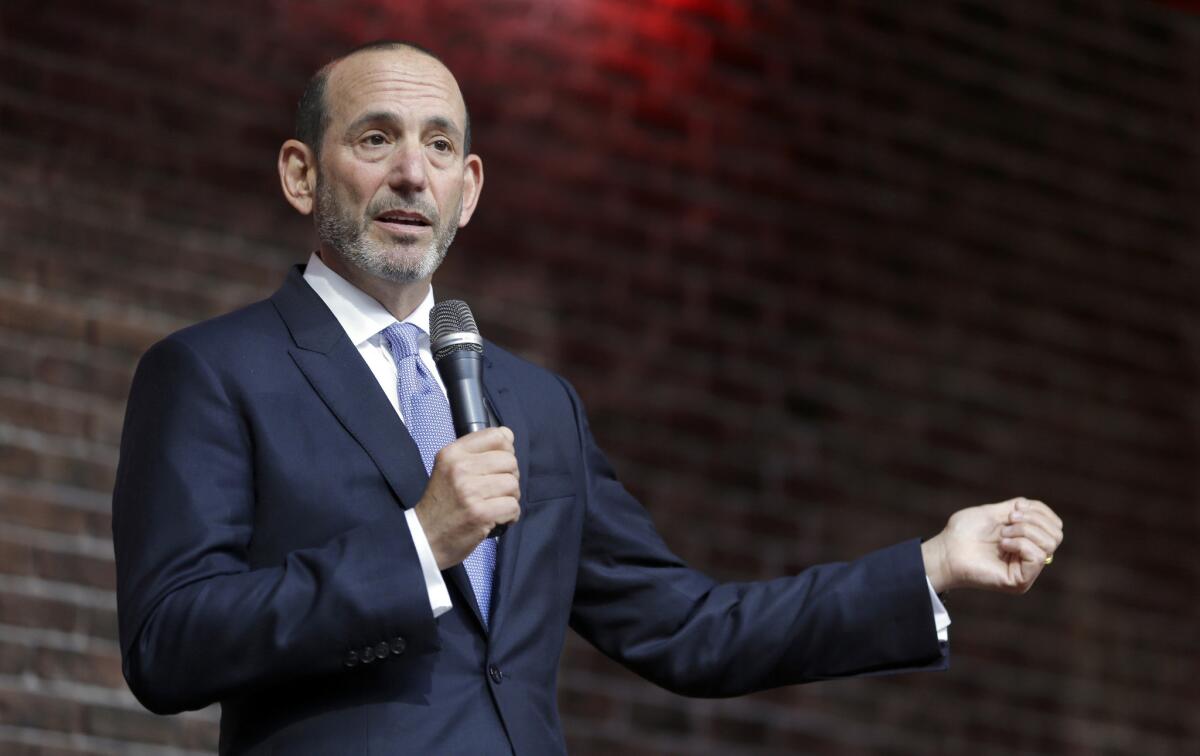 Major League Soccer Commissioner Don Garber, shown in May 2015, says, "Our best days are probably still ahead."