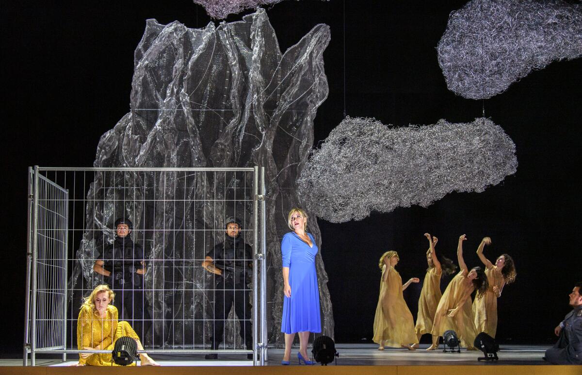 Magdalena Kozená as Medea and Carolyn Sampson as Creuse in Peter Sellars' production of Charpentier's "Medee." 