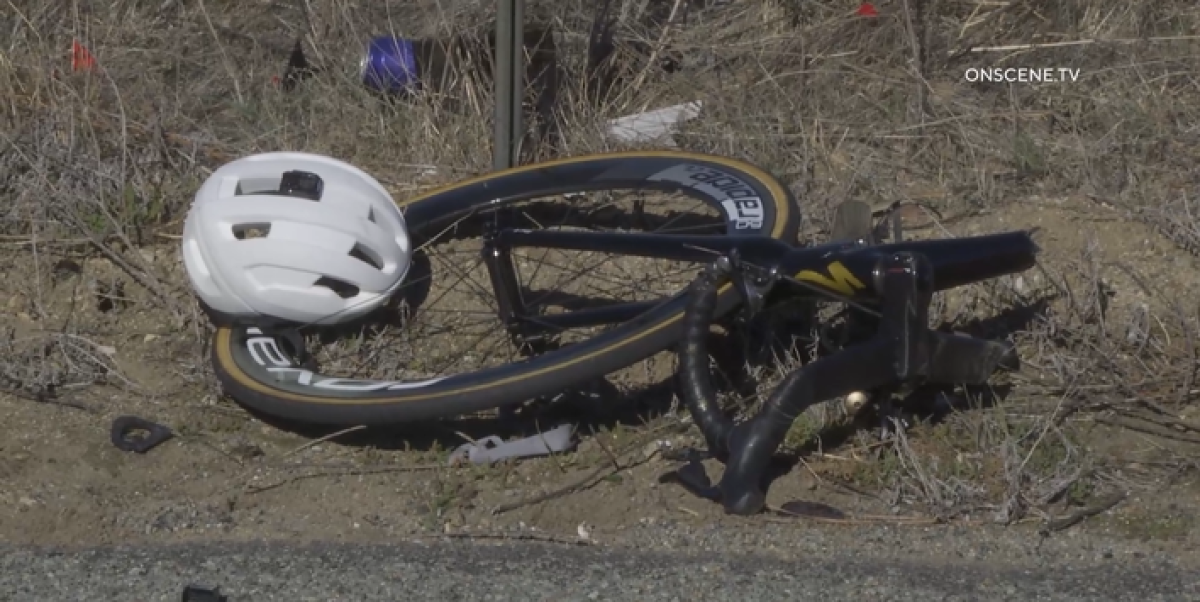 A motorcyclist crashed into a bicyclist in a crash on Otay Lakes Road south of Jamul on Sunday morning, killing both men.