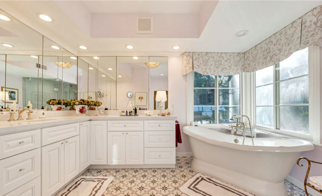 The bathroom.