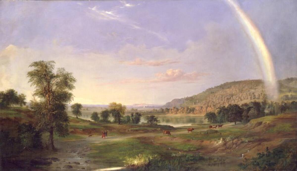 Robert S. Duncanson, "Landscape With Rainbow," 1859, oil on canvas.