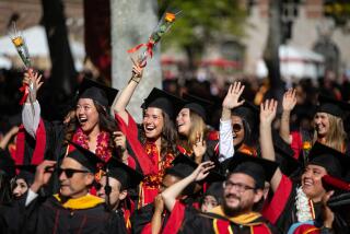 LOS ANGELES, CA - MAY 13: 2022 graduates attend The University of Southern California's commencement ceremony on Friday, May 13, 2022 in Los Angeles, CA. (Jason Armond / Los Angeles Times)