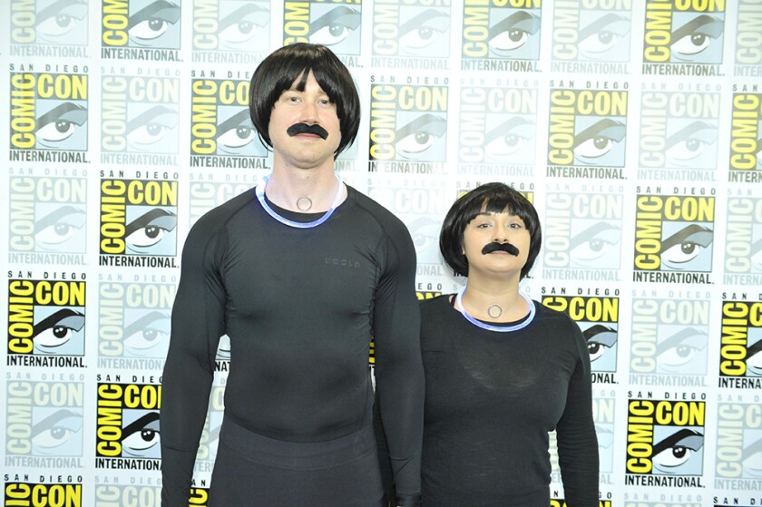 Cosplayers at Comic-Con International on Friday, July 19, 2019.