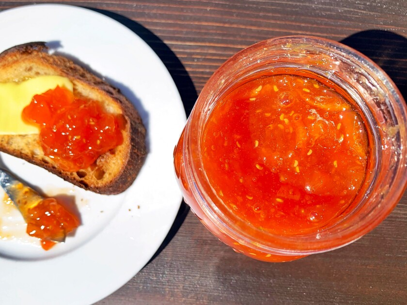Citrus marmalade on toast