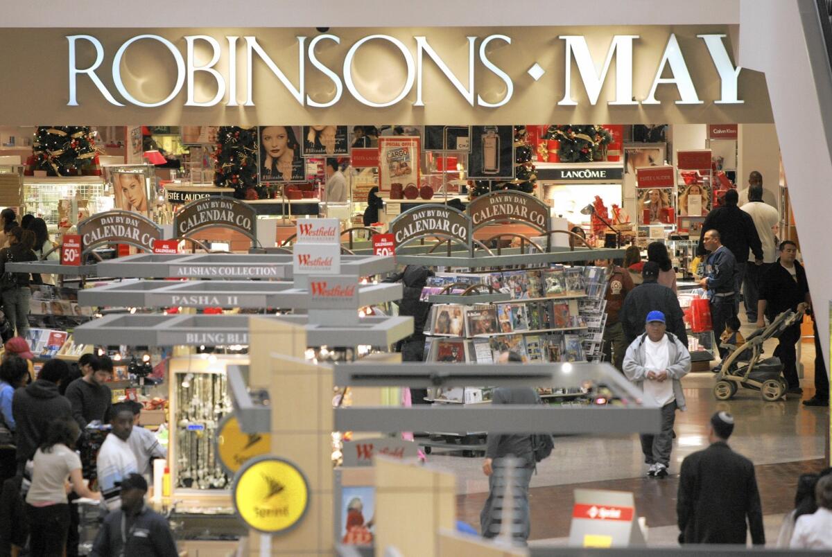 Robinsons-May, a department store chain formed from the 1993 merger of May Co. and Robinson's, was absorbed by Macy’s and disappeared in 2006.