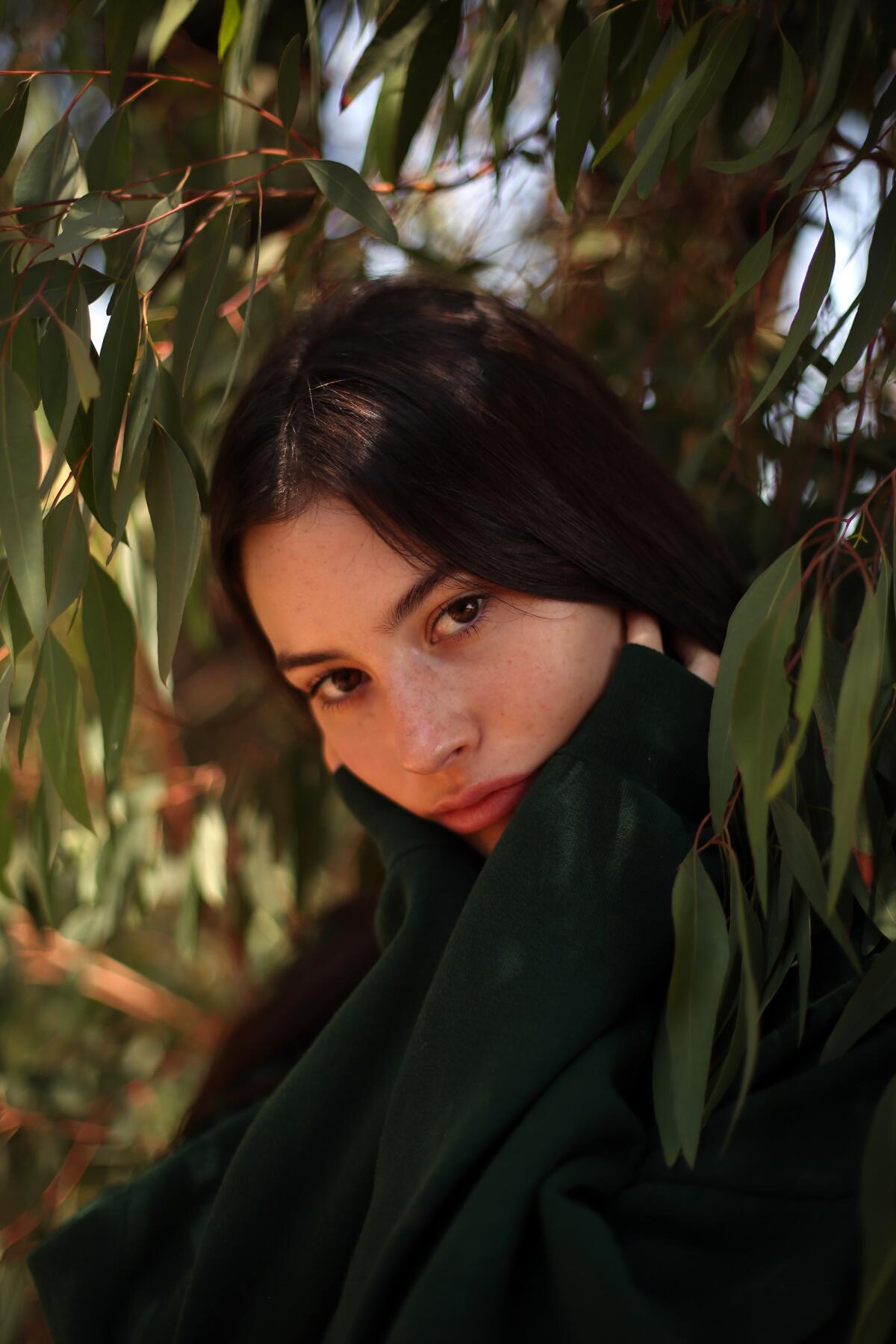 LOS ANGELES, CA - JULY 27: Singer Gracie Abrams poses for a portrait in Will Rogers State Park on Monday, July 27, 2020 in LA