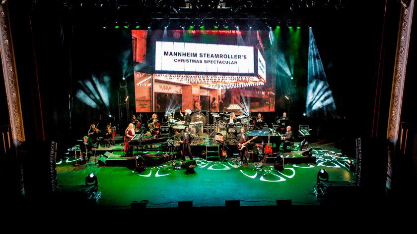 The Mannheim Steamroller Christmas Show returns to the San Diego Civic Theater on December 30.