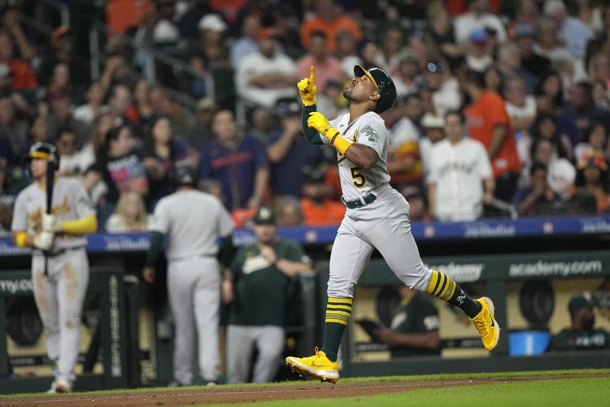 Langeliers, Kemp homer as Athletics down Astros again 6-2 to avoid 100th  loss - The San Diego Union-Tribune