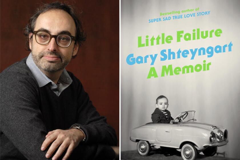 Author Gary Shteyngart and the cover of his book, "Little Failure."