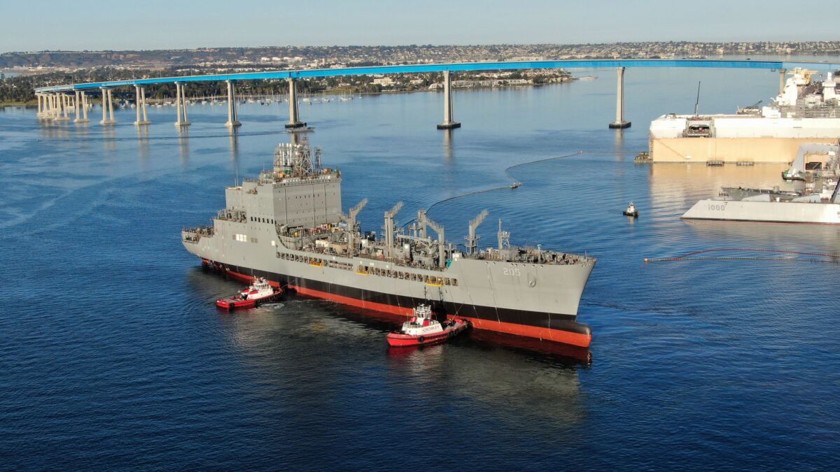 The oiler John Lewis will be christened on July 17 at General Dynamics-NAASCO.