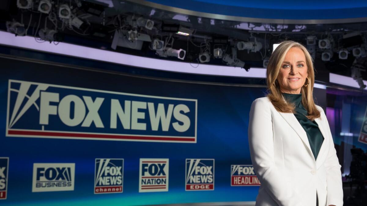 Fox News Chief Executive Suzanne Scott in a studio at Fox News headquarters in New York on March 28.