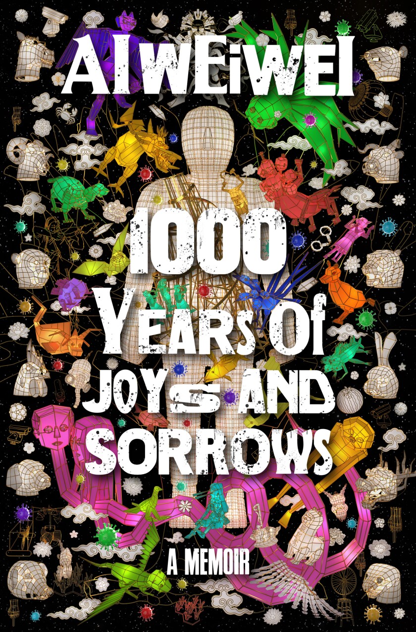 The cover of the book of memoirs of artist Ai Weiwei, "1000 years of joys and sorrows."