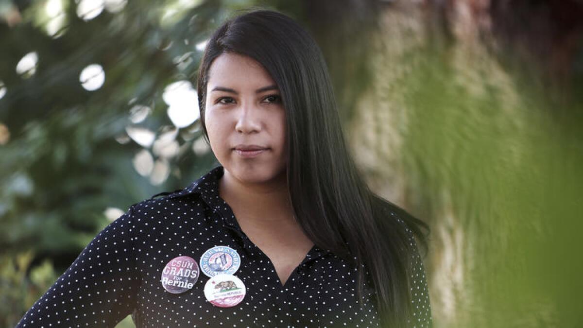 Cal State Northridge student Noemi Tungui is a delegate for Bernie Sanders heading to the Democratic National Convention.