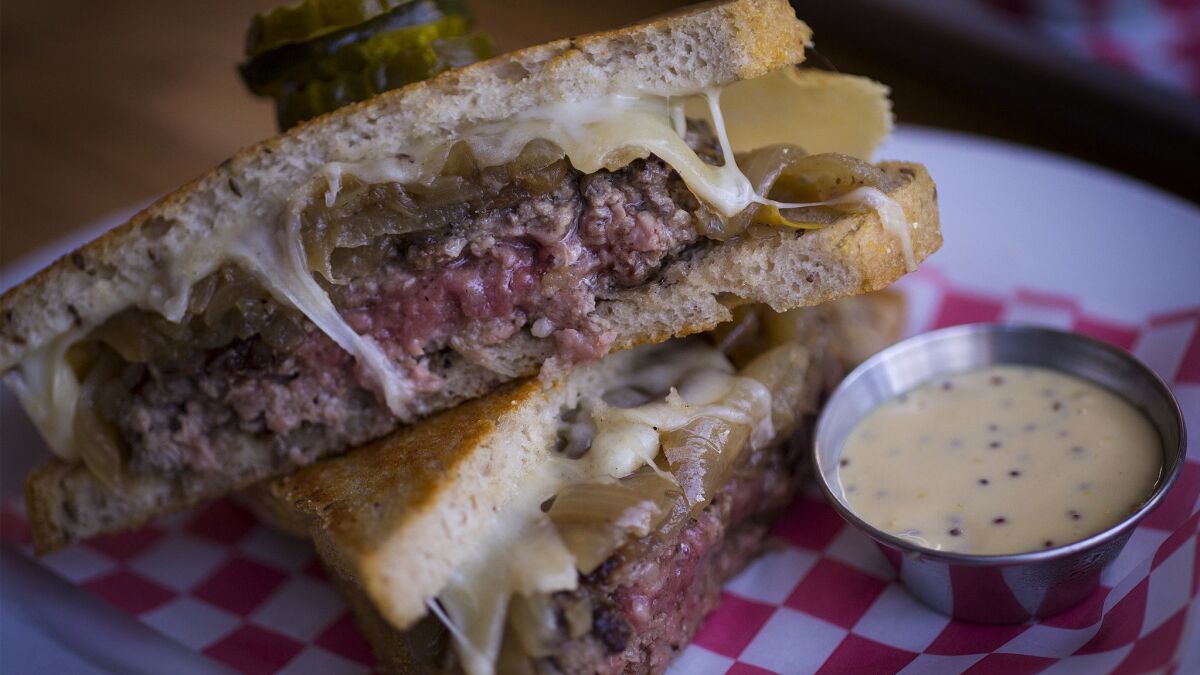 The patty melt at Cassell's Hamburgers in Koreatown. The restaurant is opening a new location in downtown Los Angeles on Oct. 29.
