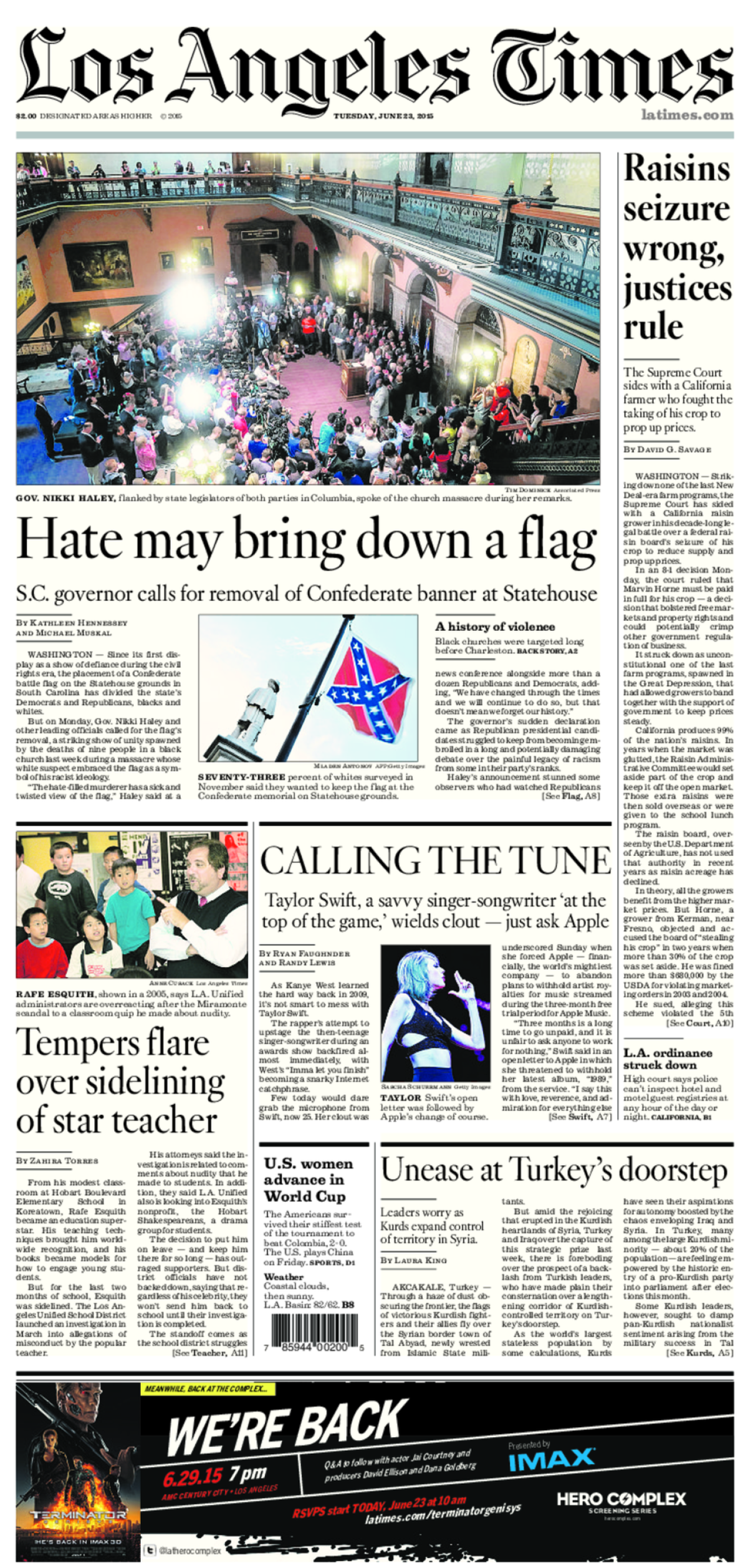 The front page