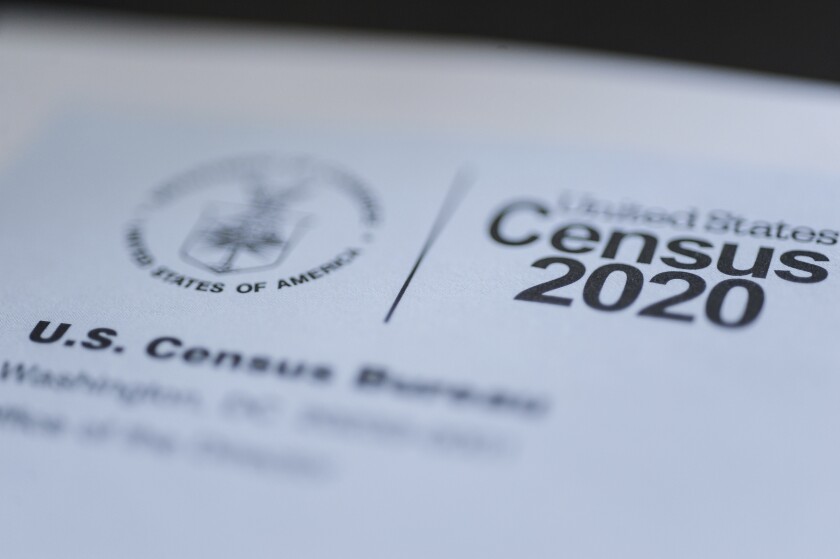 The top of the form for the 2020 U.S. census. 