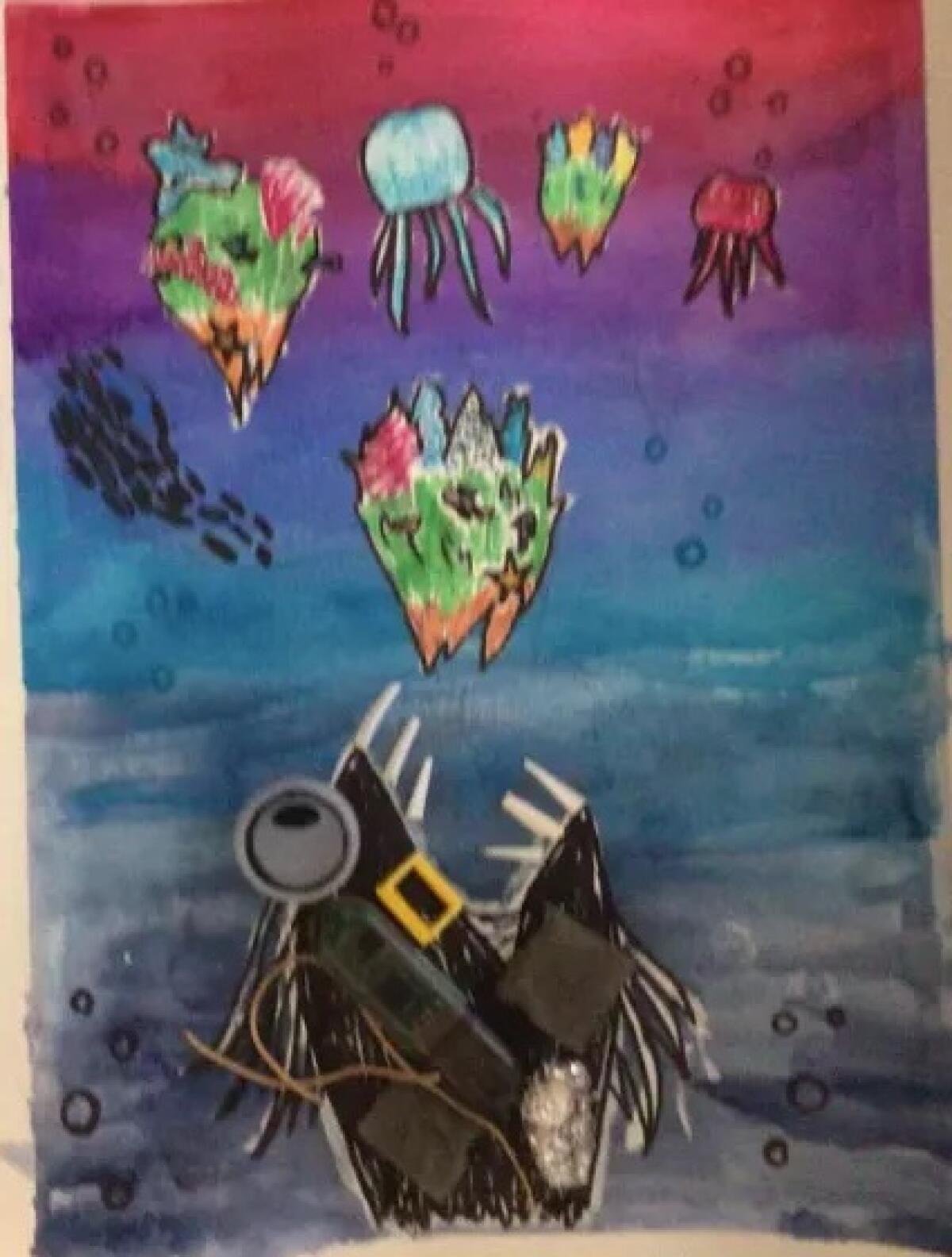 Solana Pacific fifth grader Gabriela Morillo's art was selected to be featured on a utility box downtown.
