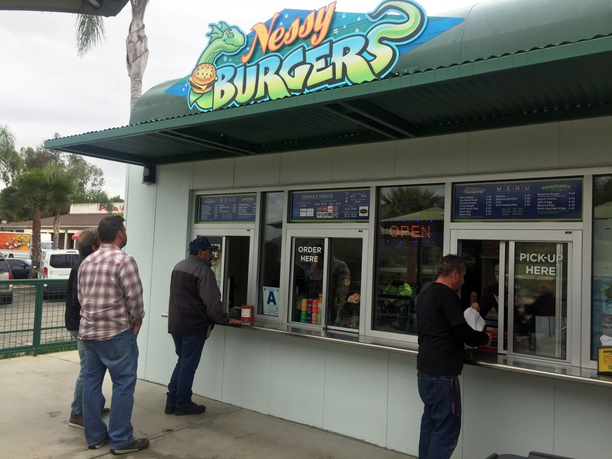The new permanent walk-up building for Nessy Burgers in Fallbrook opened on March 3.