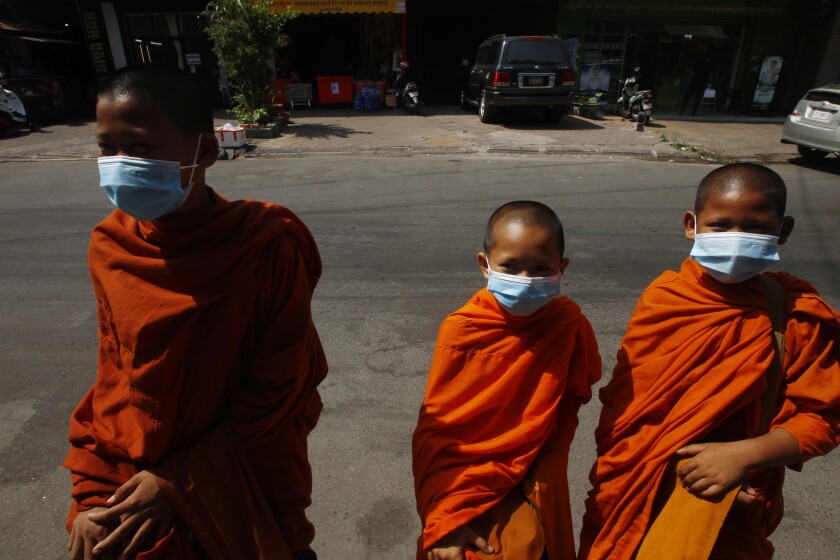 Buddhist monks in Cambodia