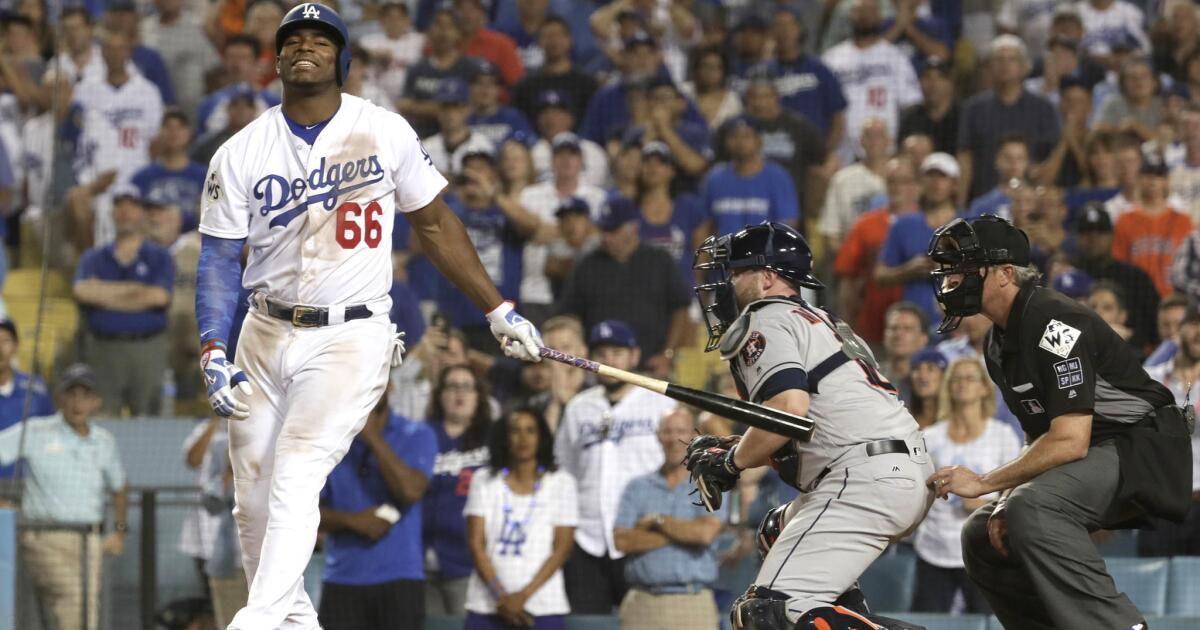 Yasiel Puig merchandise removed from Dodger Stadium as party video
