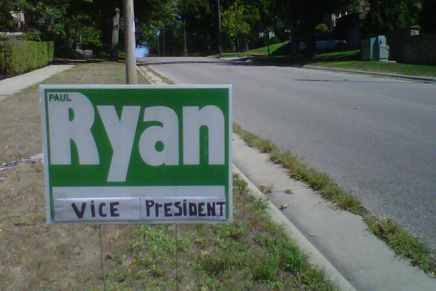 Paul Ryan campaign sign