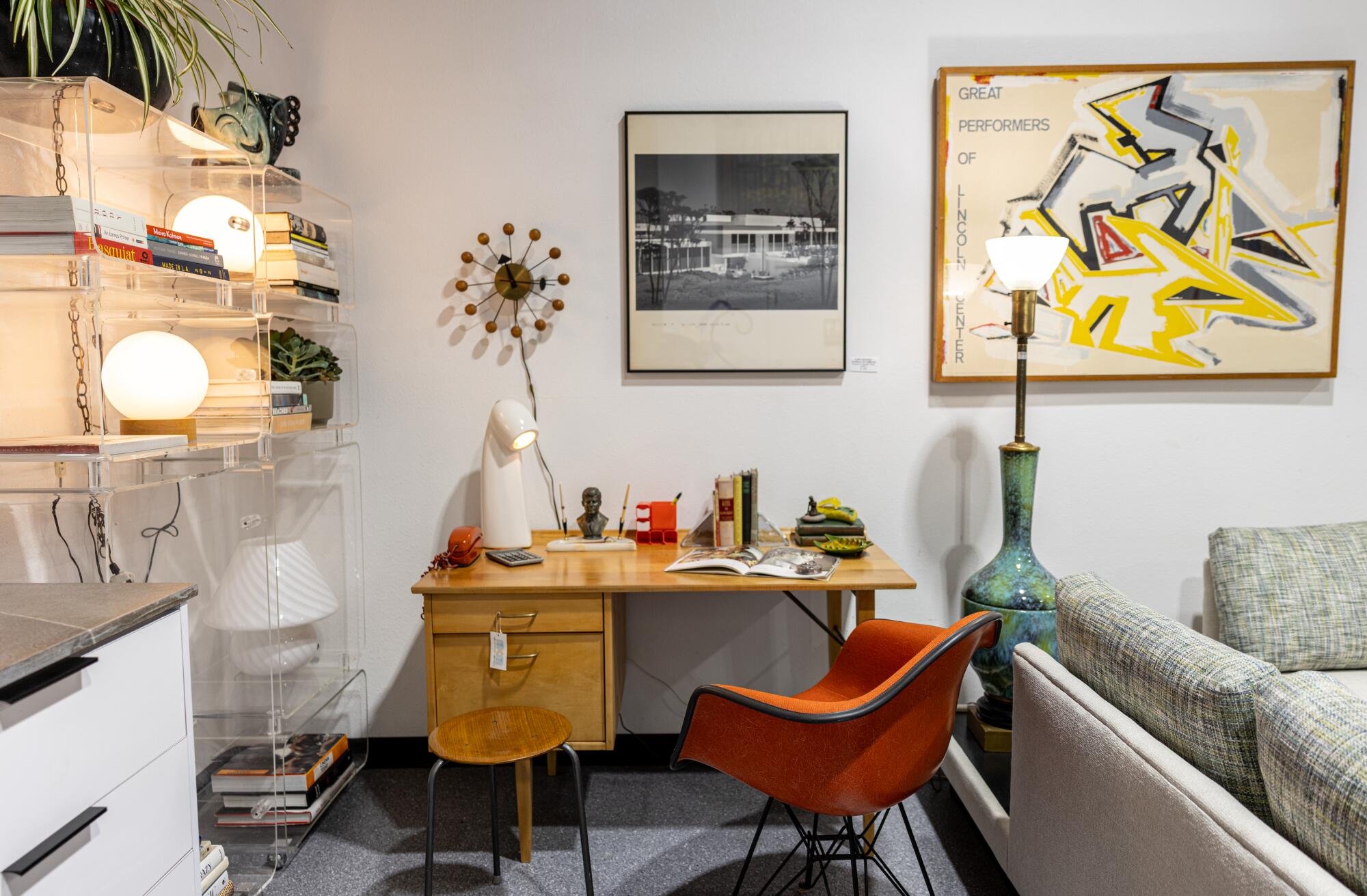 How a retired police chief started selling vintage furniture in L.A. 11 Tony Miranda of Mid Century Miranda amongst some of the furniture he restored.