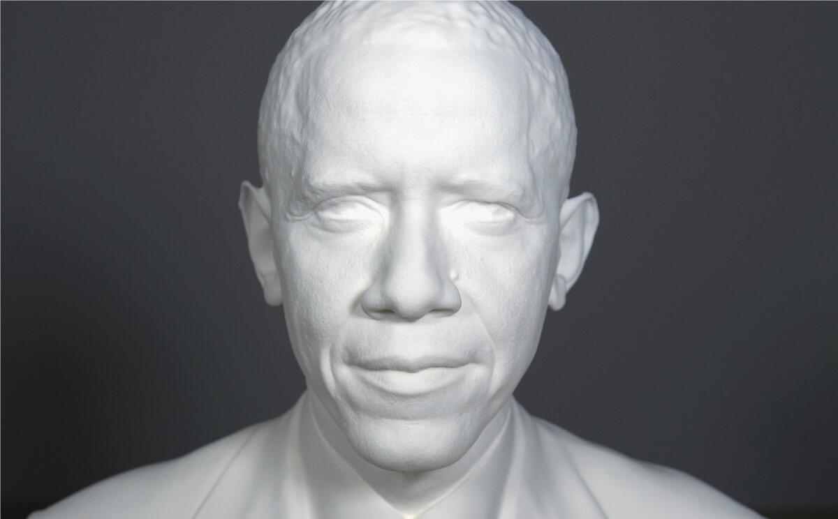 A 3-D printed portrait of President Obama has been created by the Smithsonian, working with experts from the University of Southern California.
