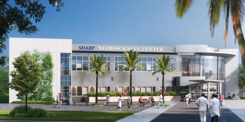 An artist's rendering of the Sharp Grossmont Hospital Neurosciences Center.
