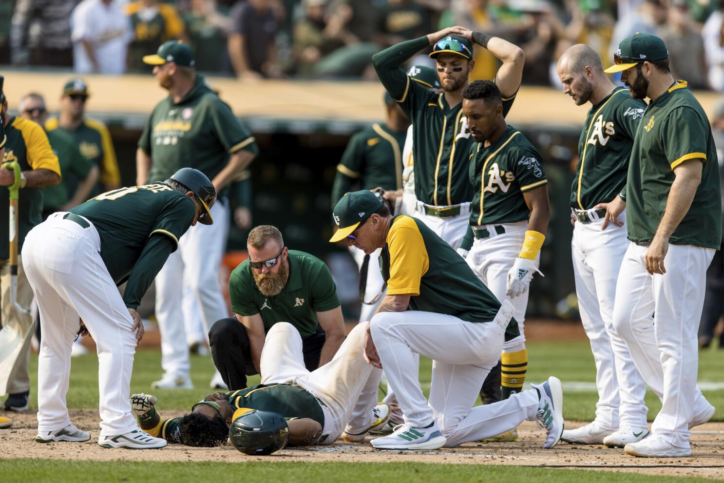 Marte's double in 9th lifts A's 2-1, stalls Astros - The San Diego