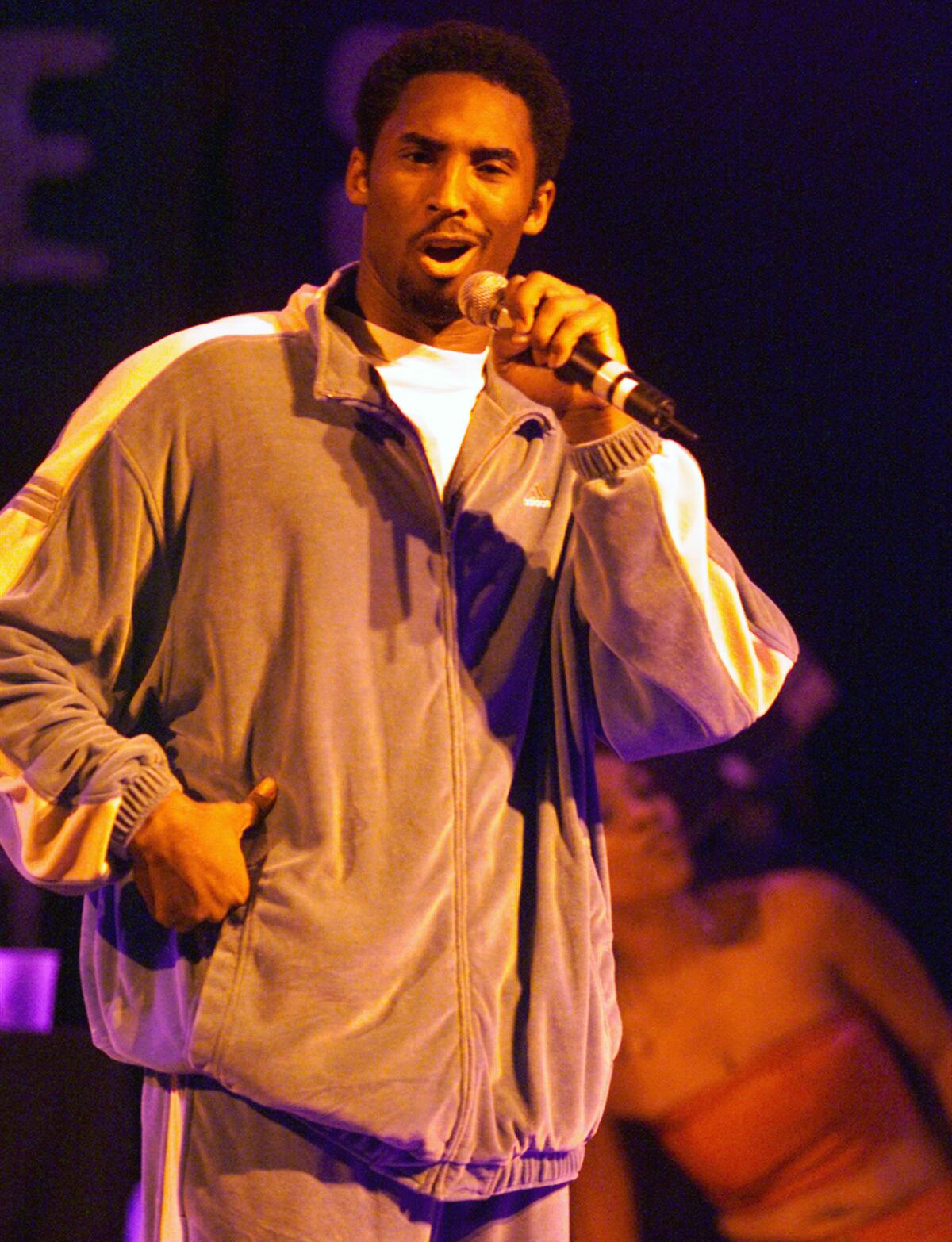 Kobe Bryant onstage at the House of Blues in West Hollywood in 2000.