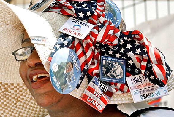 Festive hats at the Democratic National Convention