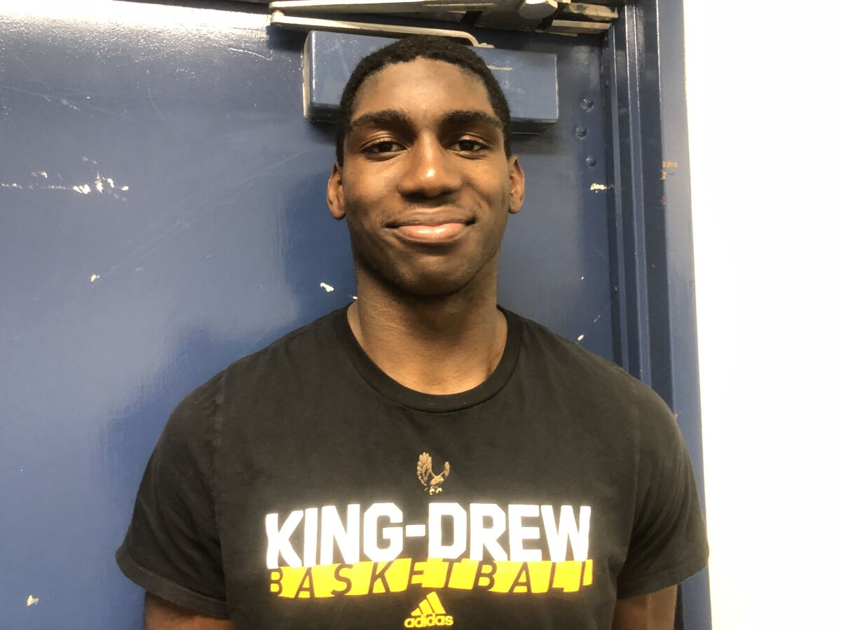 King/Drew star Fidelis Okereke was the City Section co-player of the year for boys' basketball last season.