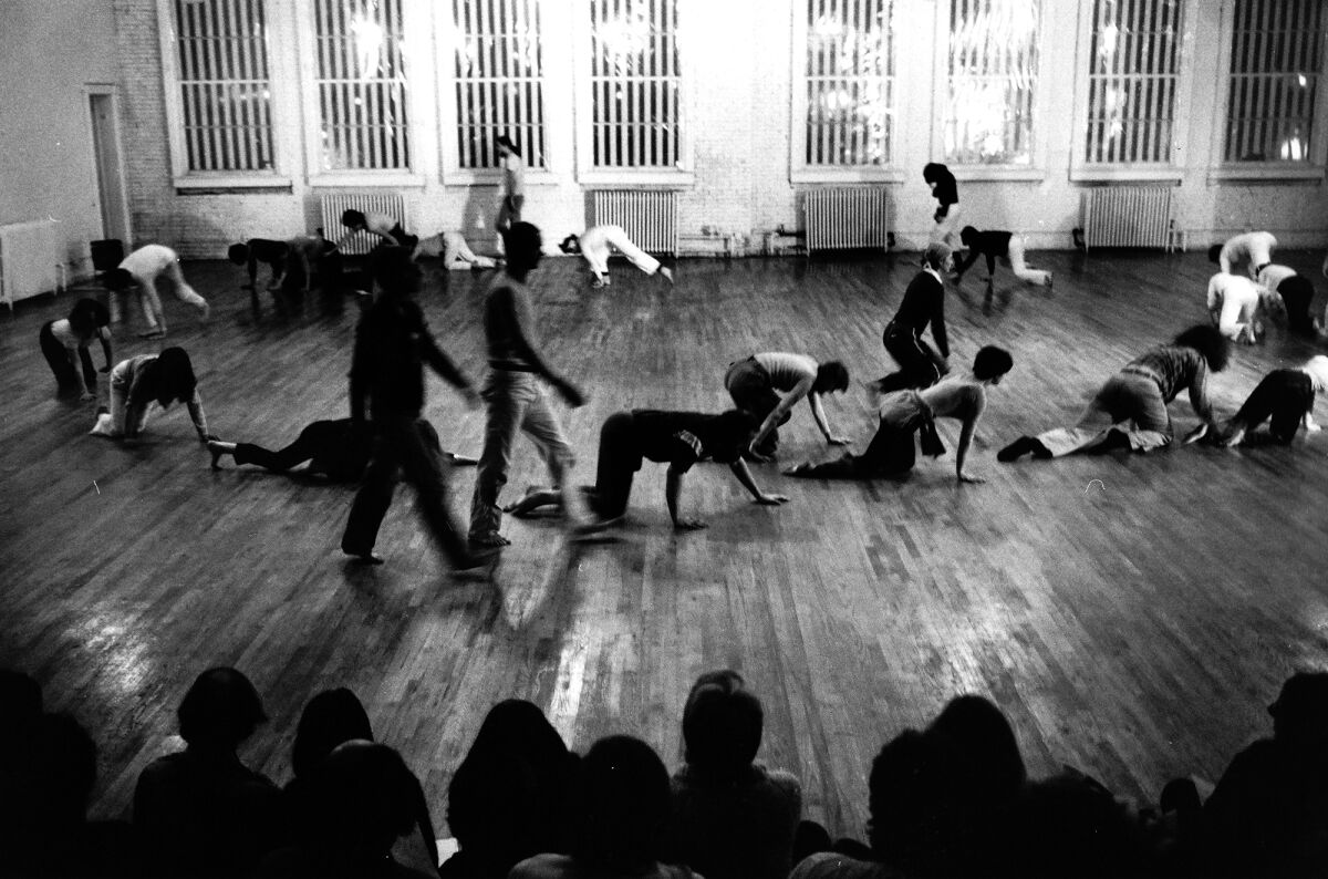 Simone Forti, "Planet," P.S.1 Long Island City, NY, 1976.