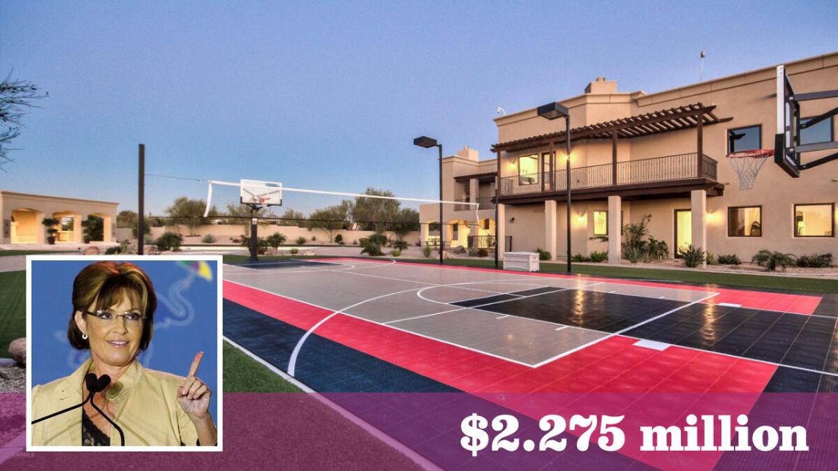 Former Alaska governor and vice presidential candidate Sarah Palin has sold her home in Scottsdale, Ariz., for $2.275 million. She had asked as much as $2.499 million for the nearly 8,000-square-foot residence.