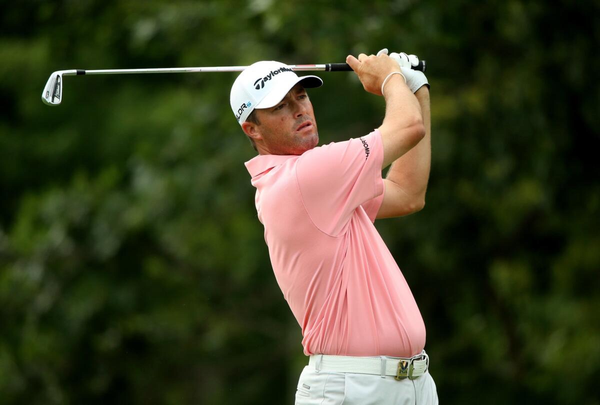 Ryan Palmer's six-under par 65 in the first-round of the PGA Championship at Valhalla has him tied for first with Lee Westwood and Kevin Chappell.